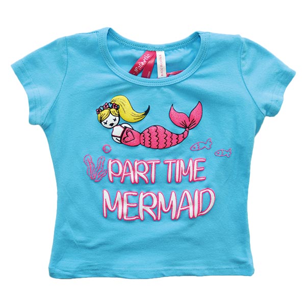 Blusa estampada manga corta para niña