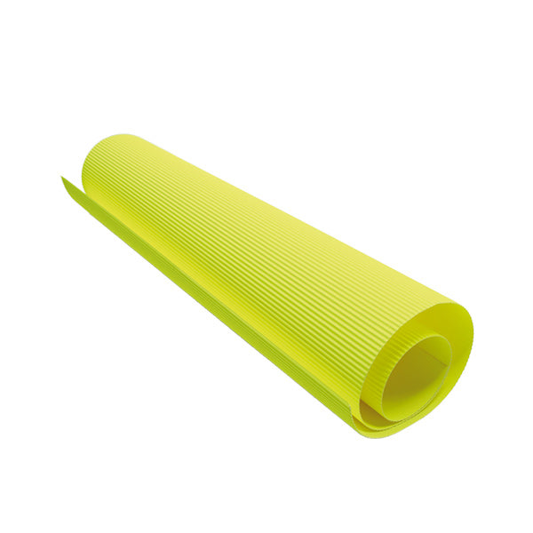 Cartón corrugado Neón 50x70 amarillo Primavera.