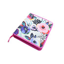 Portafolio con zipper estampado rosado 29x33x6 centimetros