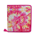 Portafolio con zipper estampado rosado 29x33x6 centimetros