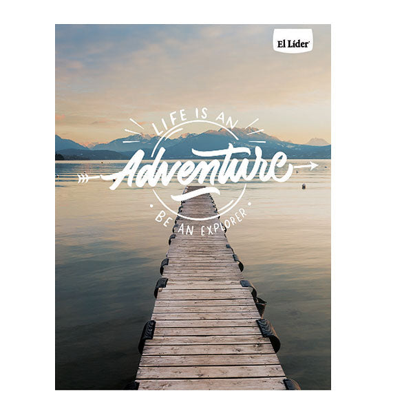 Cuaderno grande de resorte tapa dura 100 hojas mas
