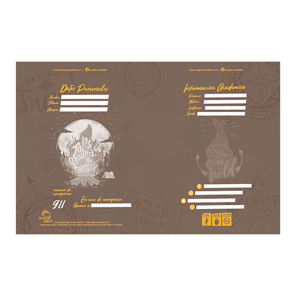Cuaderno grande de resorte tapa dura 100 hojas mas