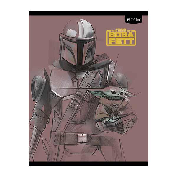 Cuaderno resortes grande Mandalorian 150 hojas el Líder