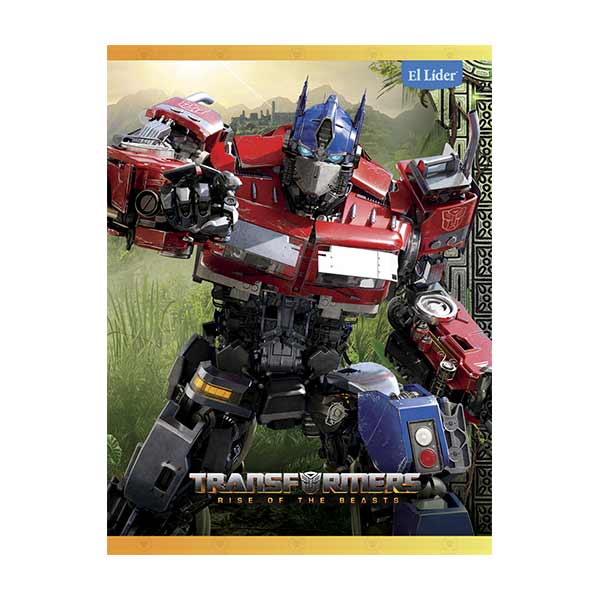 Cuaderno cosido grande Transformers 100 hojas El Líder