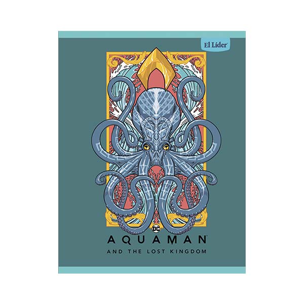 Cuaderno cosido grande Aquaman 100 hojas El Líder