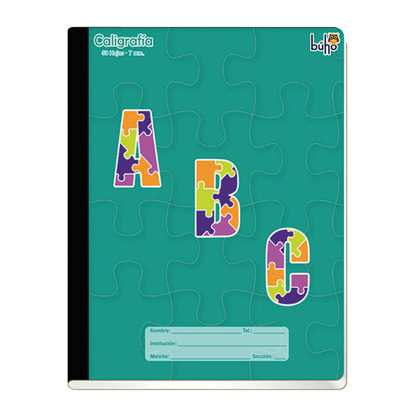 Cuaderno caligrafía 7 milímetros 50 hojas largo Búho