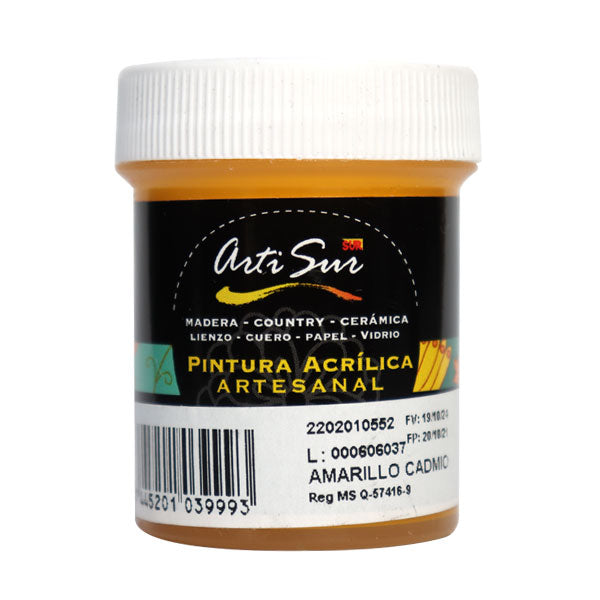 Pintura artesanal 30ml amarillo ocre Artisur