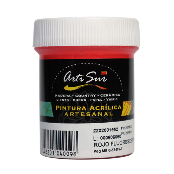 Pintura artesanal 30ml verde lima Artisur