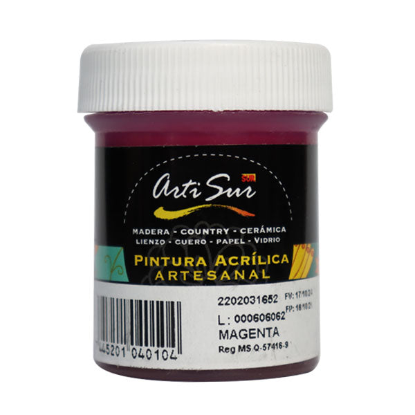 Pintura artesanal 30ml rosado Artisur