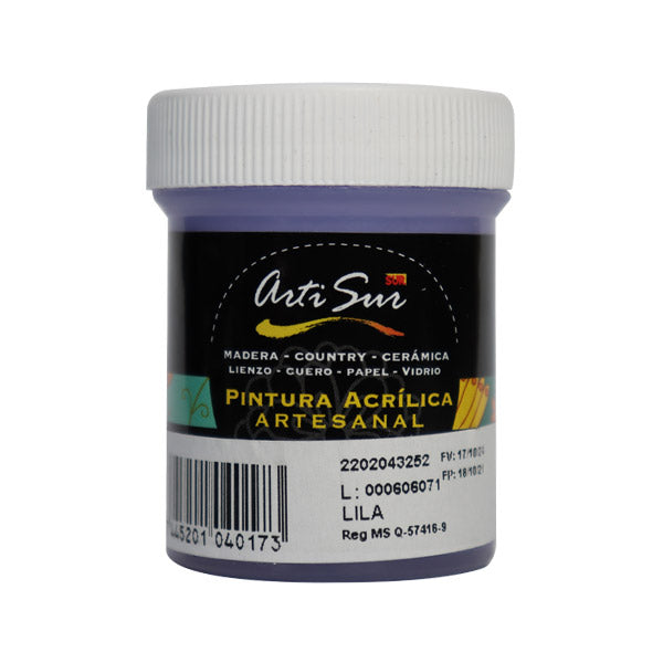 Pintura artesanal 30ml morado Artisur