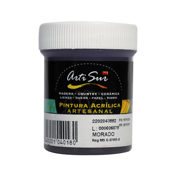 Pintura artesanal 30ml violeta Artisur