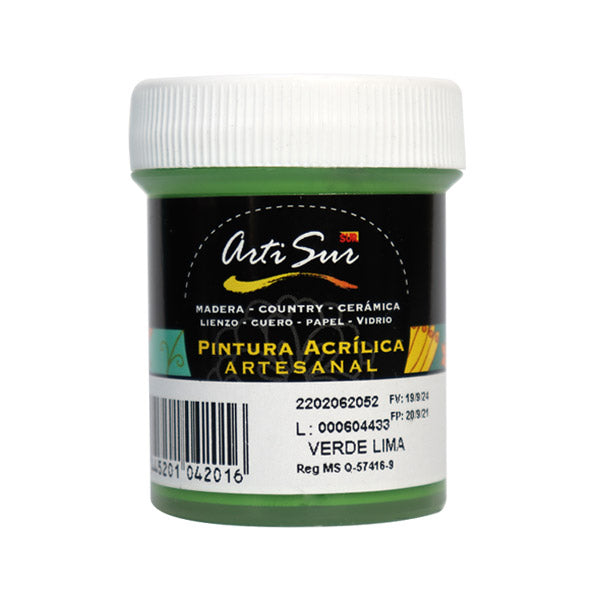 Pintura artesanal 30ml amarillo medio Artisur