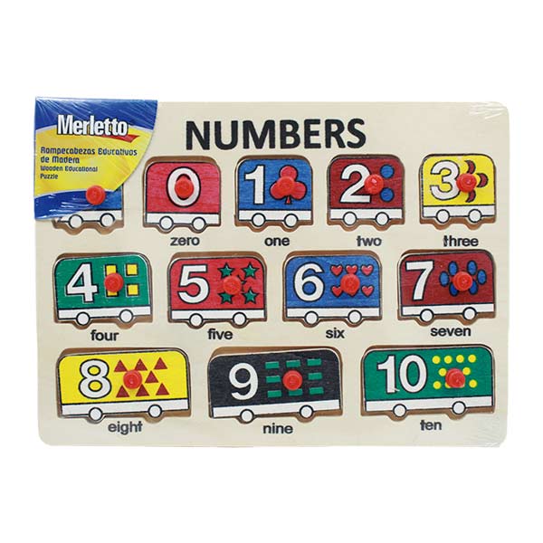 Rompecabezas de madera Números Merletto.