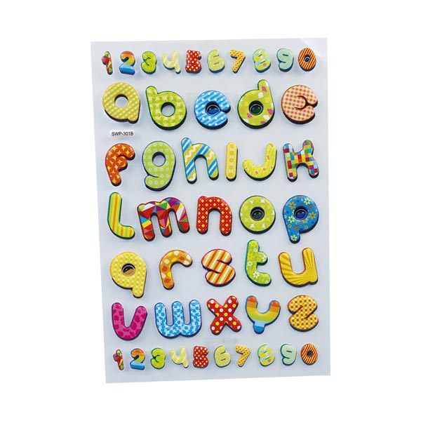 Stickers surtidos letras Merletto.