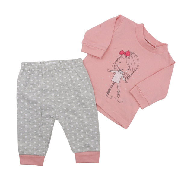 Pijama manga larga para niña 3-12 meses - Titicos