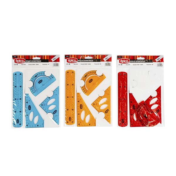 Juego de geometría flexible 20 centímetros