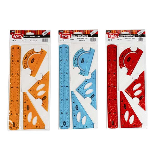 Juego de geometría flexible 30 centímetros