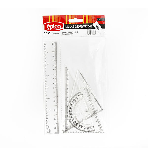 Juego de geometría 20 centímetros