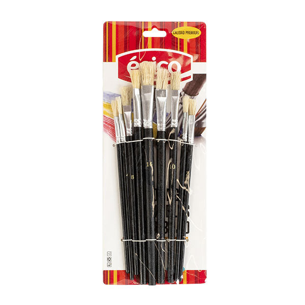 Pinceles set 9 unidades surtidos