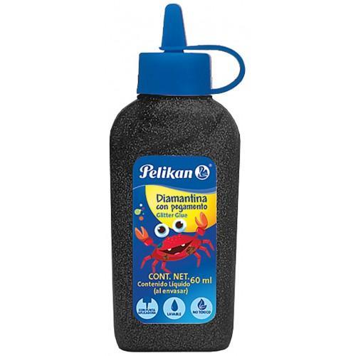 Goma escarchada Pelikan 60ml negra