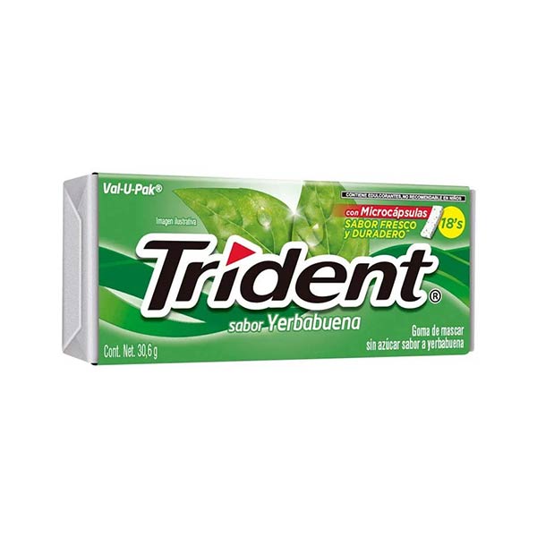 Goma Trident value pack yerbabuena 30.6g