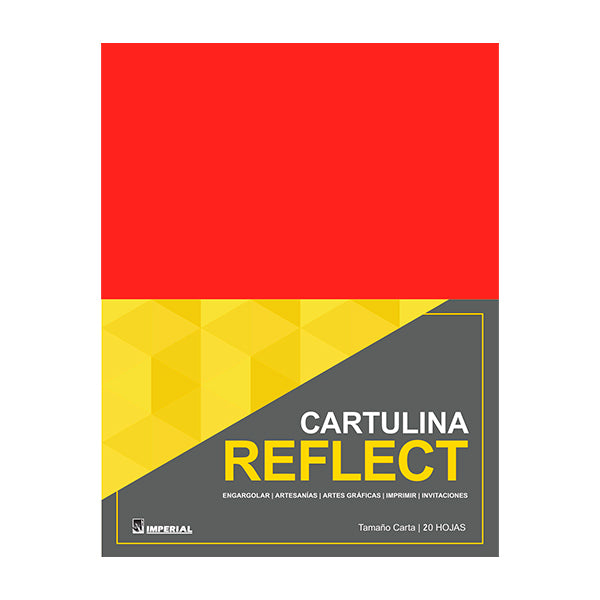 Cartulina Reflect roja carta 20 unidades