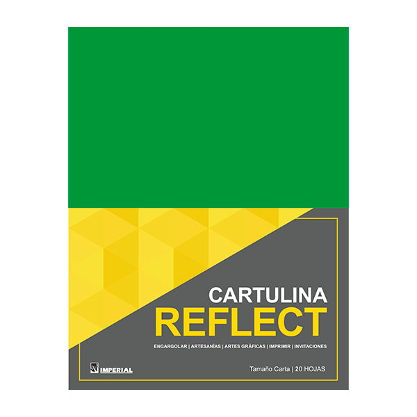 Cartulina Reflect verde carta 20 unidades