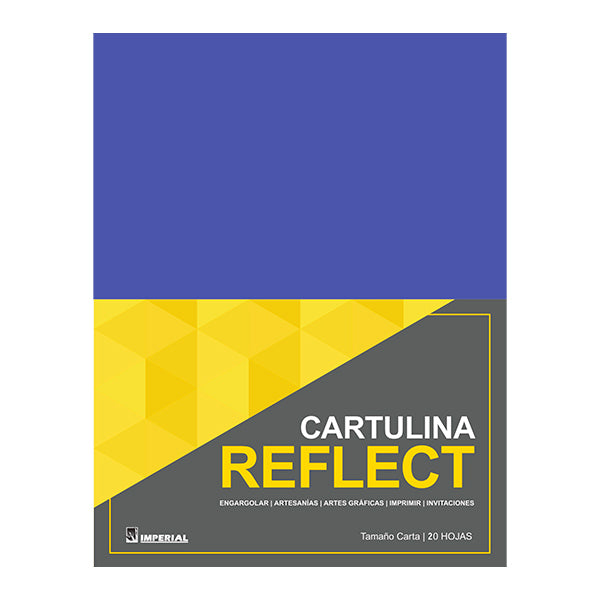 Cartulina Reflect azul carta 20 unidades