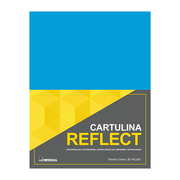 Cartulina Reflect azul claro carta 20 unidades