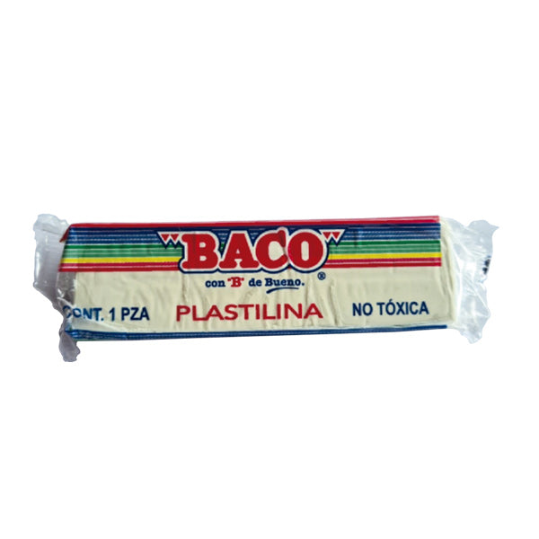 Plastilina en barra 120g blanco Baco.