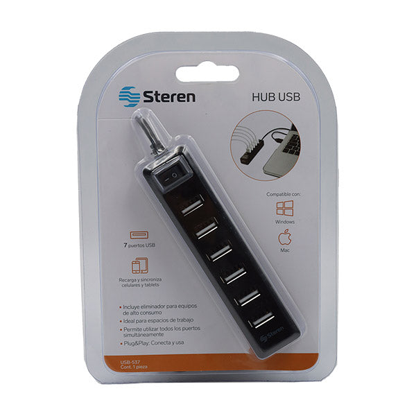 HUB 7 puertos USB 2.0 USB-537 Steren