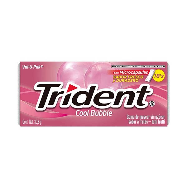 Goma Trident value pack cool Bubble 30.6g