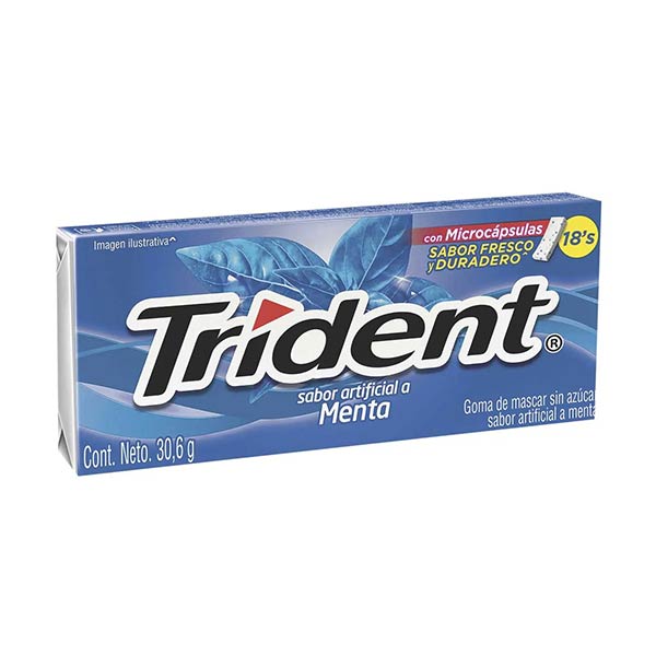 Goma de mascar Trident Value pack menta 30.6g