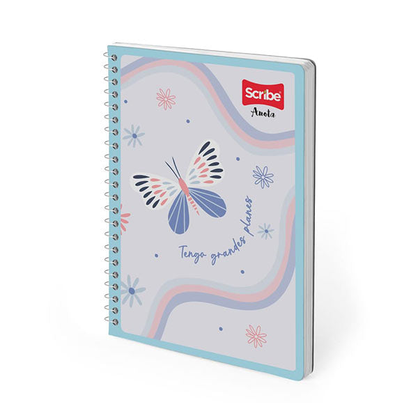 Cuaderno espiral raya 100 hojas Anota Scribe.