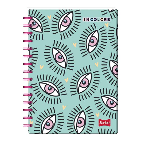 Cuaderno espiral doble rayado 100 hojas Incolors S