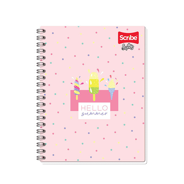 Cuaderno espiral doble rayado 100 hojas Sweet Scr