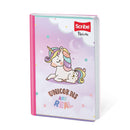 Cuaderno cosido pequeño raya 100 hojas Unicornios