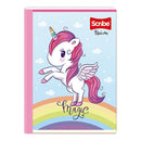 Cuaderno cosido pequeño raya 100 hojas Unicornios