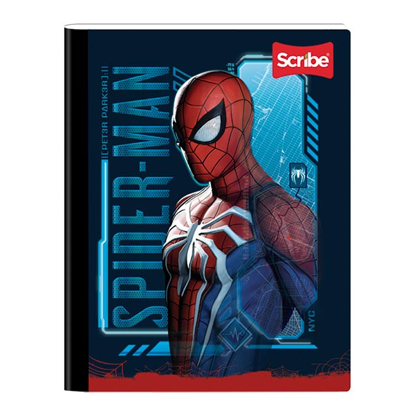 Cuaderno cosido pequeño raya 100 hojas Spiderman S