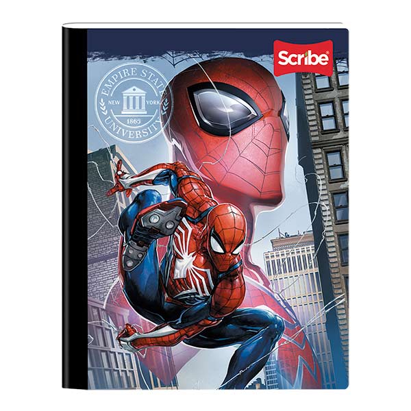 Cuaderno cosido pequeño raya 100 hojas Spiderman S