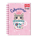 Cuaderno espiral doble rayado 100 hojas Huellitas