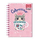 Cuaderno espiral doble rayado 100 hojas Huellitas