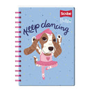 Cuaderno espiral doble rayado 100 hojas Huellitas