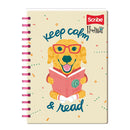 Cuaderno espiral doble rayado 100 hojas Huellitas