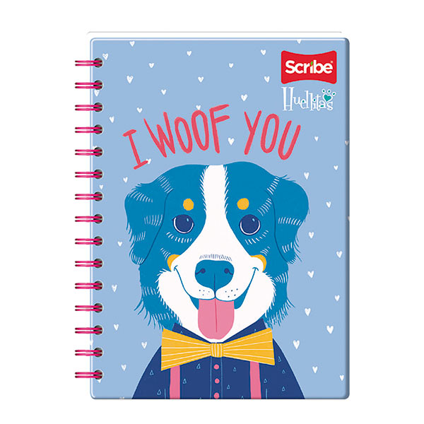 Cuaderno espiral doble rayado 100 hojas Huellitas