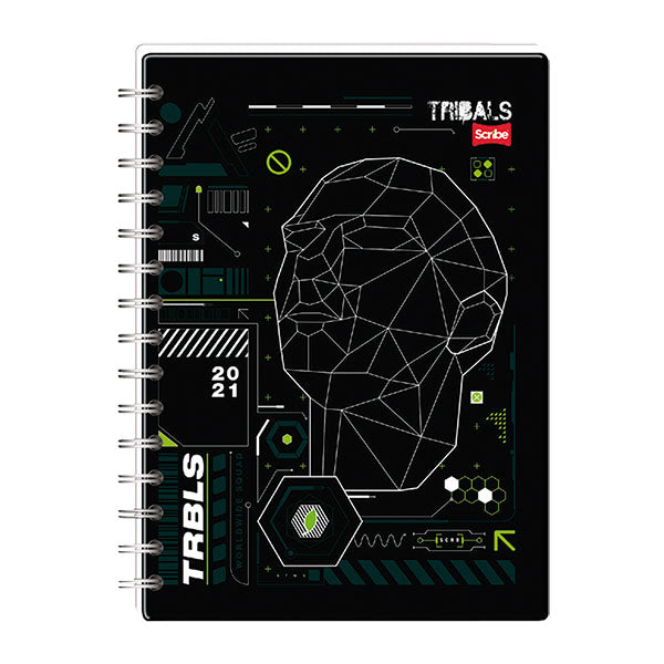Cuaderno espiral doble rayado 150 hojas Tribals Sc