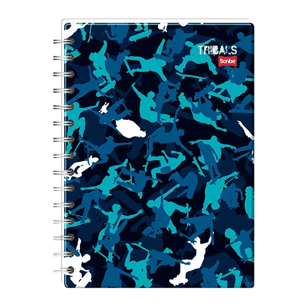 Cuaderno espiral doble rayado 150 hojas Tribals Sc