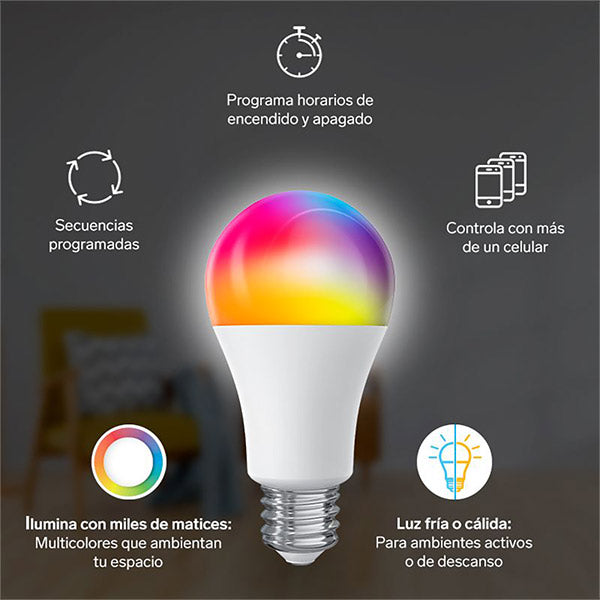 Foco LED 10W RGB WIFI SHOME-120 Steren