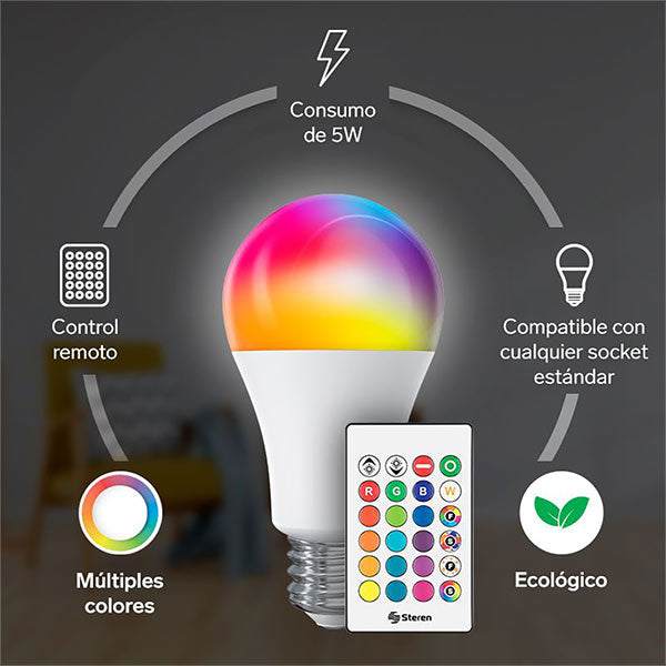 Foco 5W RGB WIFI FOC-150/RG Steren