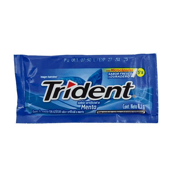 Goma de mascar sabor a menta Trident